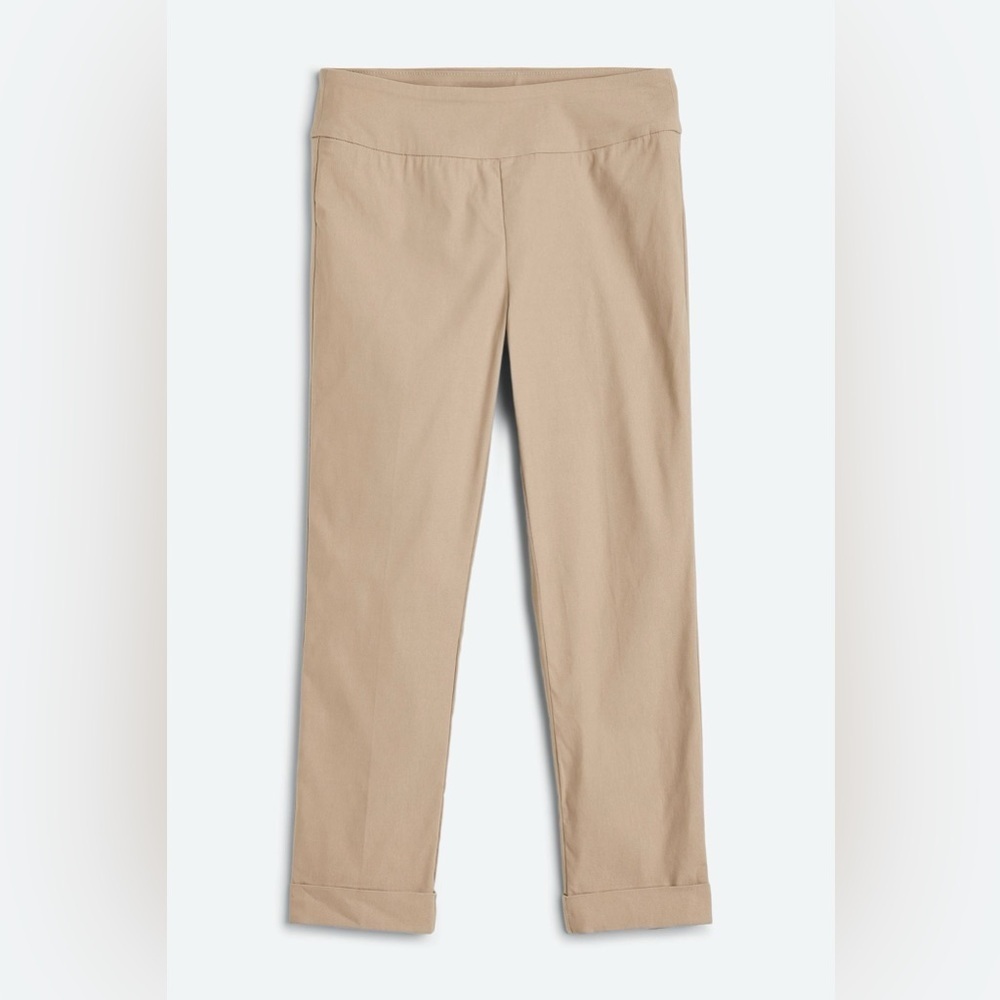 TRIBAL Fia Cuffed Cropped Trouser 12P | Beige
